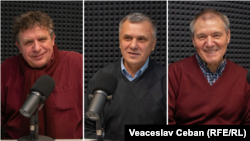 Jurnalistul Alexandru Canțîr și analiștii Nicolae Negru și Igor Boțan