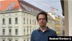 Bucsky Péter a Szabad Európa szerkesztőségében 2023. január 3-án