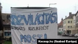 Biztonságos közlekedésért demonstráltak a kecskemétiek 2018 februárjában