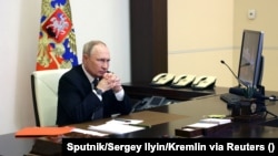 Ruski predsjednik Vladimir Putin u rezidenciji izvan Moskve, Rusija, 19. oktobra 2022.