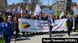 Protesta e Federatave Sindikale të Kosovës, 8 prill 2022. 