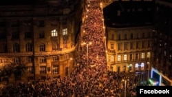 Tüntetés a tanárokért Budapesten 2022. október 14-én