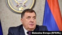 Milorad Dodik na konferenciji za novinare u Istočnom Sarajevu, novembar 2021.