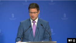 Gulyás Gergely Miniszterelnökséget vezető miniszter egy korábbi, 2021-es Kormányinfón