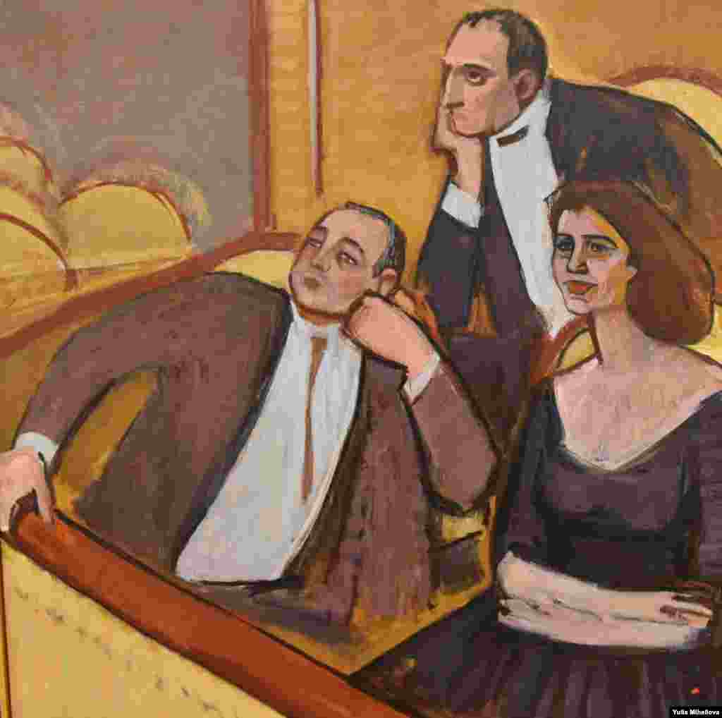 &bdquo;Triplul portret al compozitorilor Alexei Stârcea și Vasile Zagorschi și al cântăreței Valentina Savițcaia&rdquo;, 1963. Tabloul, comandă oficială, i-a atras pictoriței Valentinei Rusu Ciobanu acuzația de formalism (o erezie care te putea costa scump în acele vremuri în care opera de artă trebuia să fie o felie de viață proletar-socialistă). Potrivit criticului Constantin I. Ciobanu, artista a fost, de fapt, atunci victima unei vendete din sânul partidului: comanda a fost contramandată și i s-a cerut ca în contul ei să realizeze trei portrete.