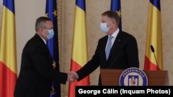 Nicolae Ciucă a fost susținut pentru funcția de premier de președintele Klaus Iohannis. Imagine din 2020