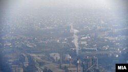 Илустративна фотографија - аерозагадување во Скопје. 