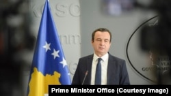 Premijer Kosova Aljbin Kurti na konferenciji za novinare u Pripštini, 4. septembra 2022.