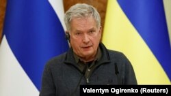 Predsednik Finske Sauli Niinisto tokom posete Ukrajini, januar 2023. 