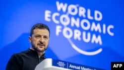 Украинскиот претседател Володимир Зеленски на економскиот форум во Давос, 21 јануари 2025 година.
