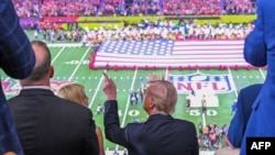 U.S. President Donald Trump and daughter Ivanka Trump attend the Super Bowl in New Orleans on February 9.