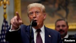 Президентът на САЩ Доналд Тръмп по време на брифинг в Белия дом на 31 юли