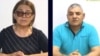 Ulfatkhonim Mamadshoeva (left) and Kholbash Kholbashov were shown on state TV "confessing" to organizing anti-government protests.