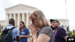 Zagovornici zabrane pobačaja ispred Vrhovnog suda SAD-a u Washingtonu, DC, 24. juna 2022.