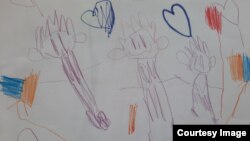 Crtež četvrogodišnje Irine iz Ukrajine, nastao u vrtiću u Podgorici, 13. juna 2022.