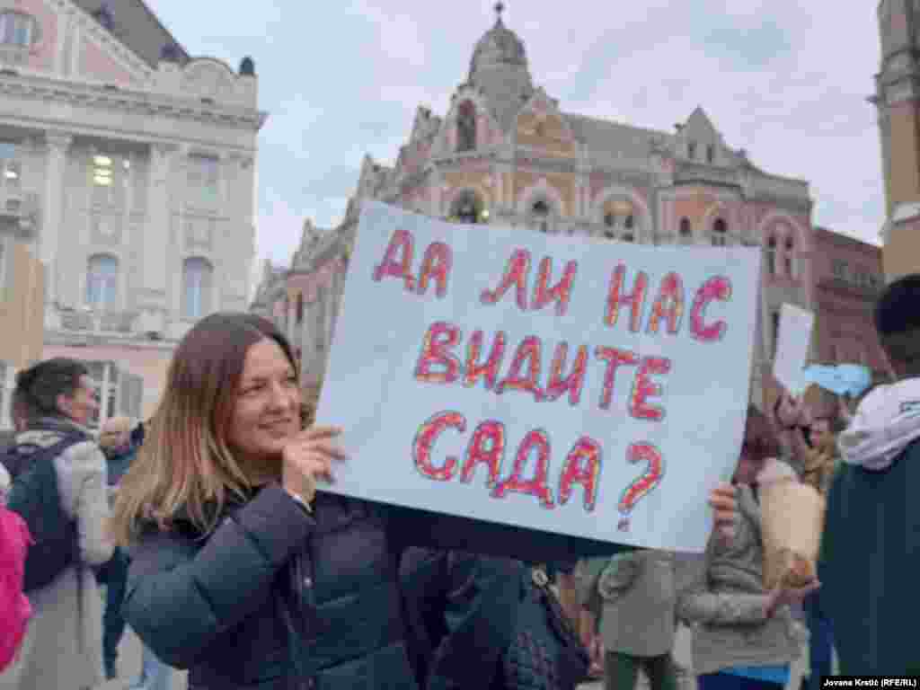 Protest roditelja dece sa autizmom u Novom Sadu, 2. april 2025.