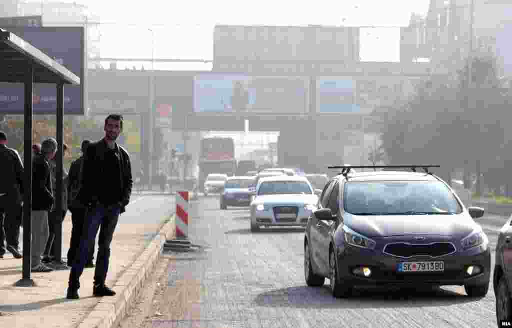 Сообраќаен метеж кај Железничката станица