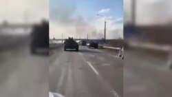 უკრაინული ჯავშანტექნიკის კოლონა ხერსონში