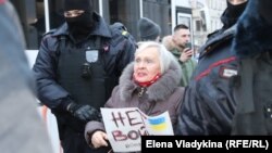 Антивоенный митинг в Петербурге 24 февраля