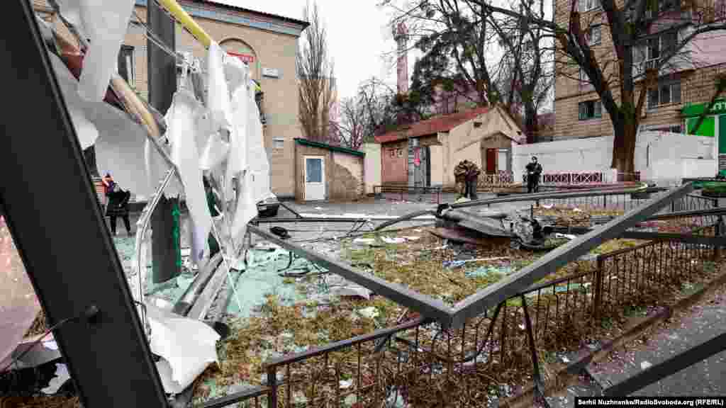 Последиците од гранатирањето во Киев, 24 февруари 2022 година