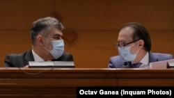 Reglementarea sau liberalizarea pieței de energie și posibilitatea statului de a-și vinde participațiile sunt decizii importante de luat în Coaliție. Blocarea vânzării acțiunilor aparține PSD, din 2020. Imagine cu Marcel Ciolacu (stânga - PSD) și Florin Cîțu (dreapta - PNL)