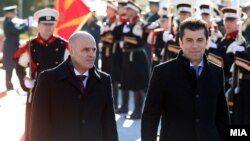 Премиерите на Македонија и на Бугарија, Димитар Ковачевски и Кирил Петков во Скопје, 18.01.2022