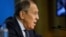 RUSSIA – Russian Foreign Minister Sergei Lavrov gestures during his annual news conference in Moscow, January 18, 2023