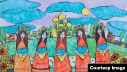 Nika shpesh përfshin në veprat e saj, kishat ortodokse, lulediellin dhe modelet e qëndisjeve tipike ukrainase.