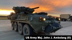 "Страйкър" на армията на САЩ на учение в Словакия през 2021 г. 