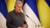 Финскиот претседател Саули Ниниисто за време на неговата посета наУкраина во јануари 2023 година 