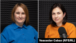 Psihoterapeuta Parascovia Topadă-Coroi și jurnalista Europei Libere Victoria Coroban.