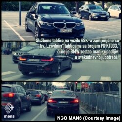 Automobil koji je za službene potrebe nabavila Agencija za sprečavanje korupcije (Foto MANS)