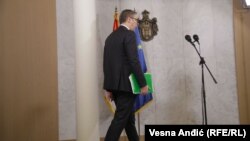 Aleksandar Vučić posle sastanka sa evropsko-američkim timom diplomata o dijalogu Srbije i Kosova, Beograd, 20. januar 2023.