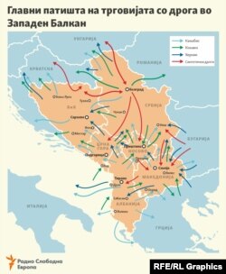 Главни патишта на дрогата во Западен Балкан