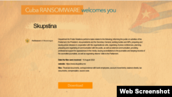 Na internet prezentaciji "Kuba rensomver" grupe na dark vebu se navodi da su podaci Skupštine Crne Gore preuzeti 19. avgusta 2022.