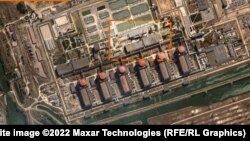 ზაპოროჟიეს ატომური ელექტროსადგურის სატელიტური სურათი