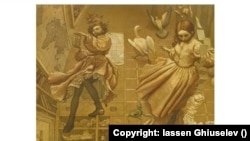 Една от илюстрациите на Гюзелев в "Алиса в страната на чудесата"