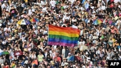 A Budapest Pride résztvevői 2025. június 28-án