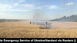 Поле со пченица во регионот на Донецк. Фотографија објавена на 31 јули 2022 година.