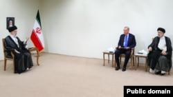 Iran - Supreme Leader Ali Khamenei meets with Turkish President Recep Tayyip Erdogan, July 19, 2022.