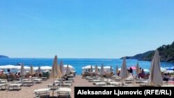 Plaža Bečići, Budvanska rivijera, Crna Gora. Foto: Aleksandar Ljumović 20. jul 2022. godine