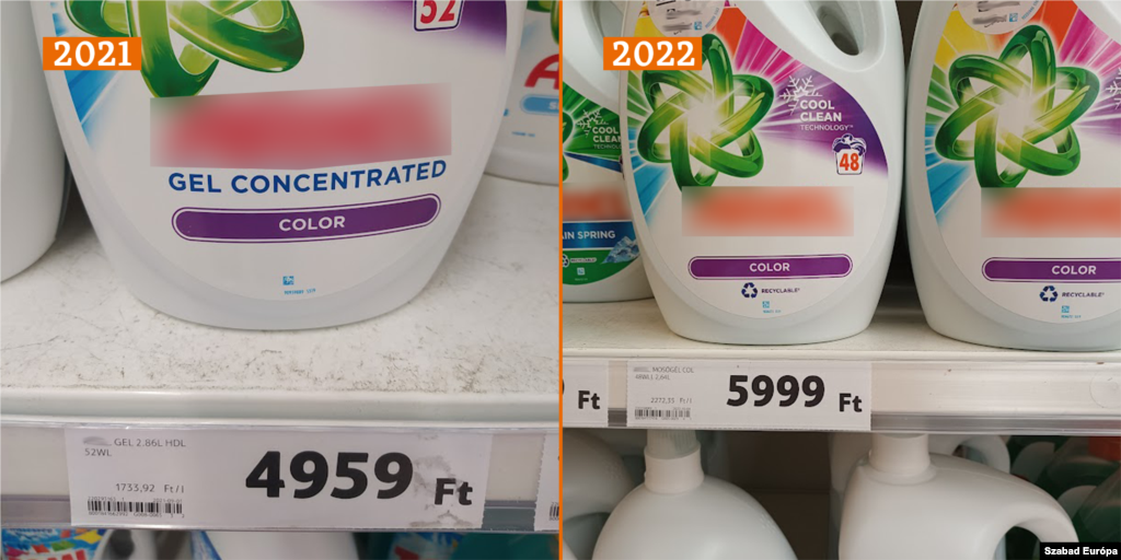 Aztán itt van a mosószer, amiből a kisebb is többe kerül