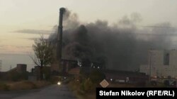 ТЕЦ "Брикел" на 22 октомври. Снимка: Стефан Николов