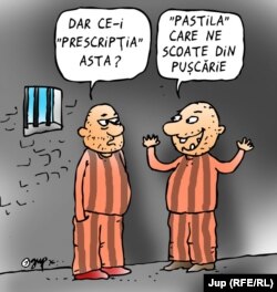 Caricatură realizată de Jup, după decizia privind prescrierea unor dosare penale.