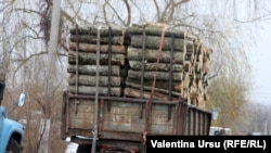Transport de lemn de foc, Cărpineni, raionul Hâncești