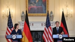 Državni sekretar SAD, Antony Blinken i njemačka ministarka inostranih poslova Annalena Baerbock u Washingtonu, januar 2022. 