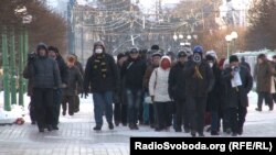 Журналісти та громадські діячі протестували проти «диктаторських законів», Суми, 21 січня 2014 року