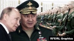 ვლადიმირ პუტინი და სერგეი შოიგუ, კოლაჟი