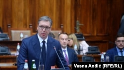 Predsednik Srbije Aleksandar Vučić u Skupštini Srbije, 13. septembar 2022.