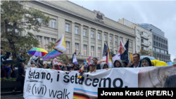 Почеток на прошетката на Европрајд во Белград
